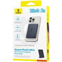 Внешний аккумулятор Baseus PicoGo AM31 Mini Magnetic Power Bank with Stand 20W 5000mAh (черный) - Превью изображения №9 — Интернет-магазин ПроЗаказ