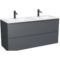  ЗОВ Тумба с умывальником Дион 120 D120LAFM7015MKV5-OL120 (графит матовый) - Превью изображения №1 — Интернет-магазин ПроЗаказ