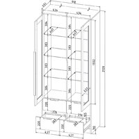 Шкаф-витрина Интерлиния Концепт КТ-ШВ2 (бетон лайт/антрацит) - Превью изображения №5 — Интернет-магазин ПроЗаказ