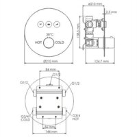 Смеситель Wasserkraft Dinkel 5844 Thermo - Превью изображения №2 — Интернет-магазин ПроЗаказ