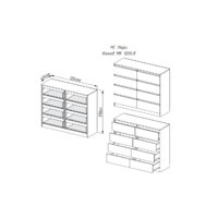 Комод ДСВ Мори МК 1200.8 (графит) - Превью изображения №2 — Интернет-магазин ПроЗаказ