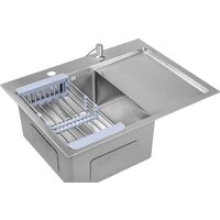 Кухонная мойка Saniteco 6550-L (с сифоном, дозатором и коландером) - Превью изображения №3 — Интернет-магазин ПроЗаказ