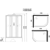 Душевая кабина Niagara Promo P120/90/40R/MT 120x90x215 - Превью изображения №3 — Интернет-магазин ПроЗаказ
