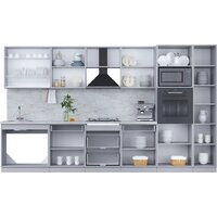 Кухонный модуль Интерлиния Мила Пластик 3.6 (шторм/шторм/белый гранит) - Превью изображения №3 — Интернет-магазин ПроЗаказ