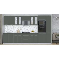 Кухонный модуль Интерлиния Мила Пластик 3.6 (шторм/шторм/белый гранит) - Превью изображения №2 — Интернет-магазин ПроЗаказ