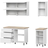 Готовая кухня Mio Tesoro Токио 1.6 (белый текстурный/дуб сонома) - Превью изображения №2 — Интернет-магазин ПроЗаказ