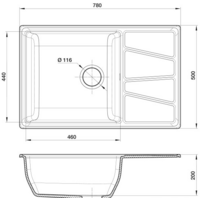 Кухонная мойка GranFest GF-V-780L (черный) - Превью изображения №4 — Интернет-магазин ПроЗаказ