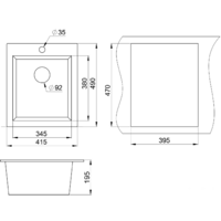 Кухонная мойка Granula 4201 (графит) - Превью изображения №2 — Интернет-магазин ПроЗаказ