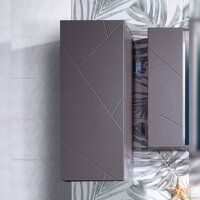  Бриклаер Шкаф-полупенал Кристалл 90 навесной (софт графит) - Превью изображения №3 — Интернет-магазин ПроЗаказ