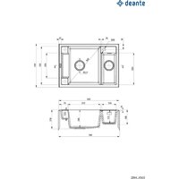 Кухонная мойка Deante Magnetic ZRM G503 (графитовый металлик) - Превью изображения №3 — Интернет-магазин ПроЗаказ