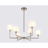 Подвесная люстра Ambrella light LH53001/6 SN/FR (сатин никель/белый матовый) - Превью изображения №3 — Интернет-магазин ПроЗаказ