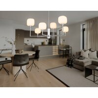 Подвесная люстра Ambrella light LH53001/6 SN/FR (сатин никель/белый матовый) - Превью изображения №8 — Интернет-магазин ПроЗаказ