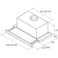 Кухонная вытяжка Jetair Aurora LX/GRX/F/50 (PRF0093612) - Превью изображения №5 — Интернет-магазин ПроЗаказ