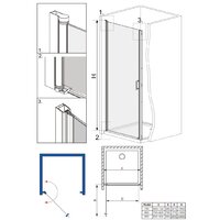 Душевая дверь Roxen Astra 580110-90 (хром/прозрачное) - Превью изображения №5 — Интернет-магазин ПроЗаказ