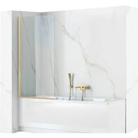 Стеклянная шторка для ванны Rea Elegant 70 (матовое золото/прозрачное стекло) - Превью изображения №1 — Интернет-магазин ПроЗаказ