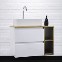  Домино Тумба под умывальник Joy 46 Frost 70 подвесная с двумя ящиками В2 - Превью изображения №7 — Интернет-магазин ПроЗаказ