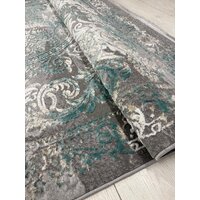 Ковер для жилой комнаты Radjab Carpet Афина Прямоугольник 9009A 12814RK (3x5, Grey/Green) - Превью изображения №7 — Интернет-магазин ПроЗаказ