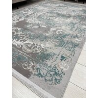 Ковер для жилой комнаты Radjab Carpet Афина Прямоугольник 9009A 12814RK (3x5, Grey/Green) - Превью изображения №6 — Интернет-магазин ПроЗаказ