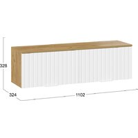 Шкаф распашной Трия Хилтон 1100 (дуб крафт золотой/белый матовый) - Превью изображения №5 — Интернет-магазин ПроЗаказ