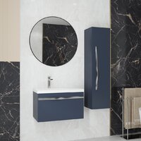  Lauter Шкаф-полупенал Навесной Eva (гранатовый полуматовый, ручка из матовой стали) - Превью изображения №4 — Интернет-магазин ПроЗаказ