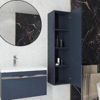  Lauter Шкаф-полупенал Навесной Eva (гранатовый полуматовый, ручка из матовой стали) - Превью изображения №5 — Интернет-магазин ПроЗаказ