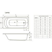Ванна Excellent Lamia 150x75 (с ножками) - Превью изображения №6 — Интернет-магазин ПроЗаказ