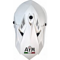 Мотошлем AIM RH855 Fiber Glass RH855-007-XL (XL, белый глянец) - Превью изображения №2 — Интернет-магазин ПроЗаказ