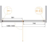 Душевая дверь Cezares URBAN-B-12-140-C-NERO - Превью изображения №7 — Интернет-магазин ПроЗаказ
