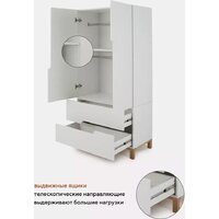 Шкаф распашной MOWbaby Lilla / 400 (Cloud White) - Превью изображения №4 — Интернет-магазин ПроЗаказ