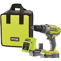 Ударная дрель-шуруповерт Ryobi R18PD3-220S 5133003342 (с 2-мя АКБ, сумка) - Превью изображения №2 — Интернет-магазин ПроЗаказ