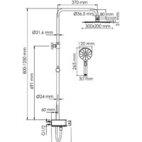 Душевая система  Wasserkraft A113.069.127.CH Thermo - Превью изображения №3 — Интернет-магазин ПроЗаказ