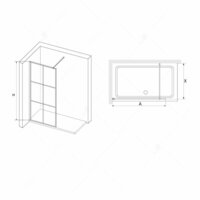Душевая стенка RGW WA-011B 35101112-84 120 (черный/прозрачное стекло) - Превью изображения №2 — Интернет-магазин ПроЗаказ