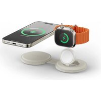 Беспроводное зарядное Satechi OntheGo 2-in-1 Charger ST-QTG21W (бежевый) - Превью изображения №5 — Интернет-магазин ПроЗаказ