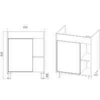  Viant Тумба под умывальник Бостон Como 70 VBOS70CO-T1ST - Превью изображения №4 — Интернет-магазин ПроЗаказ