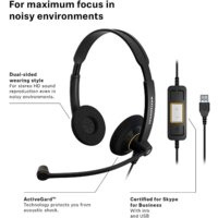 Офисная гарнитура Sennheiser SC 60 USB ML - Превью изображения №3 — Интернет-магазин ПроЗаказ