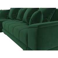 Угловой диван Лига диванов НордСтар левый 121108L (велюр зеленый/подушки велюр зеленый) - Превью изображения №5 — Интернет-магазин ПроЗаказ