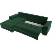 Угловой диван Лига диванов НордСтар левый 121108L (велюр зеленый/подушки велюр зеленый) - Превью изображения №6 — Интернет-магазин ПроЗаказ
