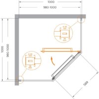 Душевой уголок Cezares RELAX-304-P-1-100-C-BORO - Превью изображения №9 — Интернет-магазин ПроЗаказ