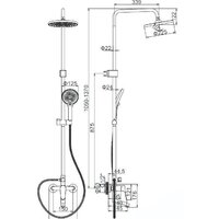 Душевая система  Ledeme H61 L2461 - Превью изображения №2 — Интернет-магазин ПроЗаказ