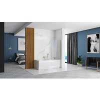 Стеклянная шторка для ванны Rea Elegant 80 (матовое золото/прозрачное стекло) - Превью изображения №3 — Интернет-магазин ПроЗаказ