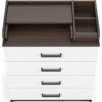 Детский комод Атон Мебель Marvin (бодяга темный/белый) - Превью изображения №2 — Интернет-магазин ПроЗаказ