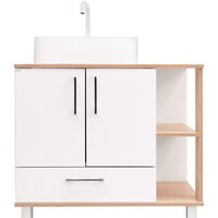  Doratiz Тумба под умывальник Doratiz Гавайи 80 9908.184 (белый/дуб сонома) - Превью изображения №2 — Интернет-магазин ПроЗаказ