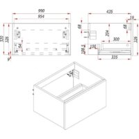 ЗОВ Тумба под умывальник Кито-2 100 2K100LW0MRMC (белый/тростник) - Превью изображения №8 — Интернет-магазин ПроЗаказ
