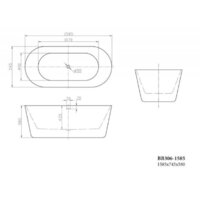 Ванна BelBagno BB306-1585 - Превью изображения №4 — Интернет-магазин ПроЗаказ