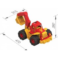 Трактор Нордпласт Трактор Богатырь с ковшом 98 (красный/желтый) - Превью изображения №3 — Интернет-магазин ПроЗаказ