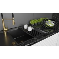 Кухонная мойка Kernau KGS Y 6078 1B1D Deep Black - Превью изображения №8 — Интернет-магазин ПроЗаказ