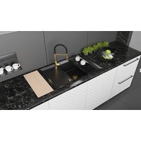 Кухонная мойка Kernau KGS Y 6078 1B1D Deep Black - Превью изображения №7 — Интернет-магазин ПроЗаказ