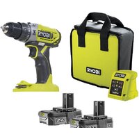 Ударная дрель-шуруповерт Ryobi R18PD2-220S 5133004459 (с 2-мя АКБ, сумка) - Превью изображения №2 — Интернет-магазин ПроЗаказ