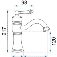 Смеситель Rea Vintage Old REA-B0226 (черный) - Превью изображения №8 — Интернет-магазин ПроЗаказ