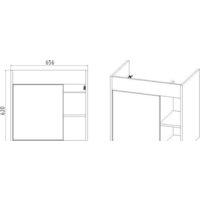  Viant Тумба под умывальник Бостон Como 70 VBOS70COG-T1STP - Превью изображения №4 — Интернет-магазин ПроЗаказ